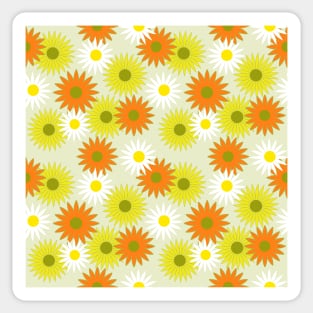 Retro daisies from the 60’s Sticker